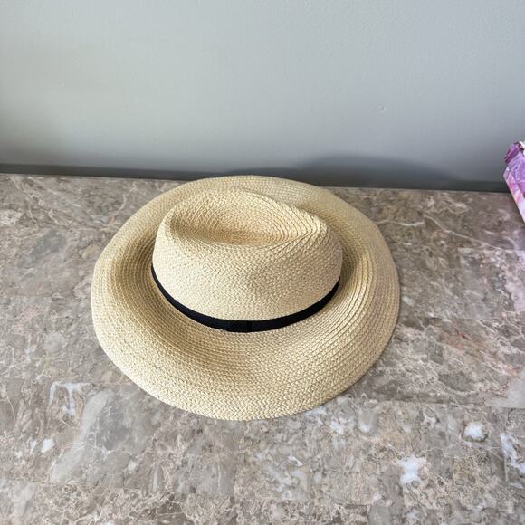 Hatattack Wide Brim Sun Hat vacation restort Tan Hat One Size Attack New - Picture 9 of 9